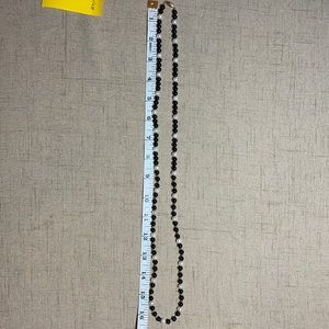 Necklace 33” pearl&onyx with 14k clasp and beads